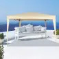 Toldo Desmontável Bege em Poliéster 300x300x240cm 62188 Aktive