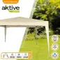 Toldo Desmontável Bege em Poliéster 300x300x240cm 62188 Aktive