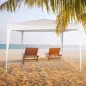 Toldo em Poliéster Branco 300x300x250cm 62186 Aktive Toldo em Poliéster Branco 300x300x250cm 62186 Aktive