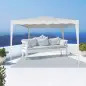 Toldo em Poliéster Branco 300x300x250cm 62186 Aktive Toldo em Poliéster Branco 300x300x250cm 62186 Aktive