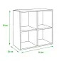 Estante Modular de Madeira em Pinho Dinamic 2X2 70X70X33cm 16mm Astigarraga