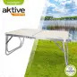 Mesa de Campismo Dobrável Branca 60x40x26cm 52812 Aktive Mesa de Campismo Dobrável Branca 60x40x26cm 52812 Aktive