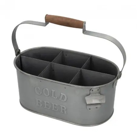 Garrafeira Portátil para 6 Garrafas Cinza 35,5x19,5x30cm 79014 Aktive Aktive