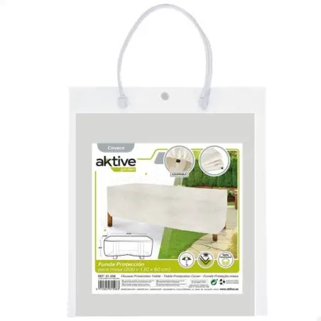 Capa para Mesa de Jardim Cinza 200x130x60cm 61501 Aktive Aktive