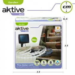 Tiras Led Solares Autoadesivas 4mt para Jardim 61543 Aktive Aktive
