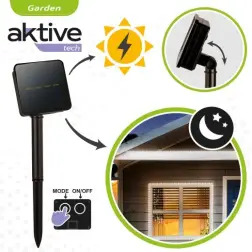 Tiras Led Solares Autoadesivas 4mt para Jardim 61543 Aktive Aktive