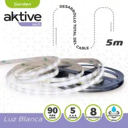 Tiras Led Solares Autoadesivas 4mt para Jardim 61543 Aktive Aktive
