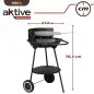 Barbecue Metálico Redondo com 2 Rodas 42x76,5cm 52802 Aktive Barbecue Metálico Redondo com 2 Rodas 42x76,5cm 52802 Aktive