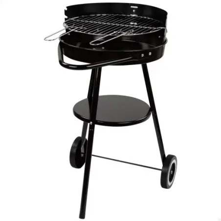 Barbecue Metálico Redondo com 2 Rodas 42x76,5cm 52802 Aktive Aktive