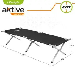 Cama de Campismo Dobrável para 1 Pessoa 190x64x42cm 52991 Aktive Aktive
