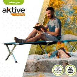Cama de Campismo Dobrável para 1 Pessoa 190x64x42cm 52991 Aktive Aktive