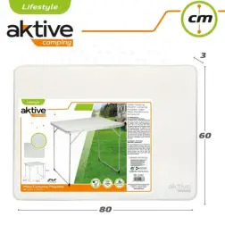 Mesa de Campismo Dobrável 80x60x70cm 52867 Aktive Aktive