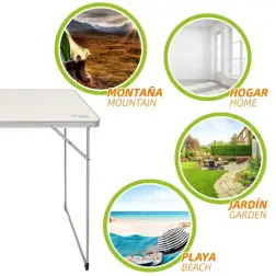Mesa de Campismo Dobrável 80x60x70cm 52867 Aktive Aktive