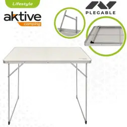 Mesa de Campismo Dobrável 80x60x70cm 52867 Aktive Aktive