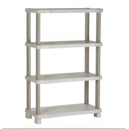 Estante Plástica Beje 4 Prateleiras 90cm 86904 Plastiken Plastiken