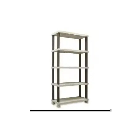 Estante Plástico Beje 5 Prateleiras 90cm 86905 Plastiken Plastiken