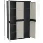 Armário Plástico Titanium Negro 105cm 9201 Plastiken