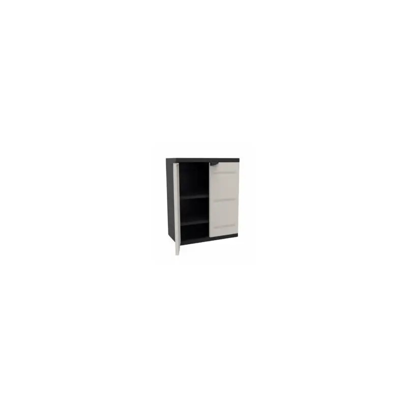 Armário Plástico Médio 70cm Titanium Negro 9205 Plastiken