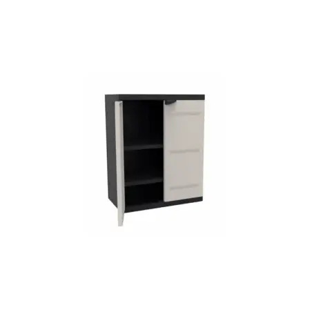 Armário Plástico Médio 70cm Titanium Negro 9205 Plastiken Plastiken