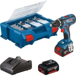 Berbequim GSR 18V-28 +2x4Ah+82 Acessórios+GAL 18V-20 06019E610C Bosch Bosch