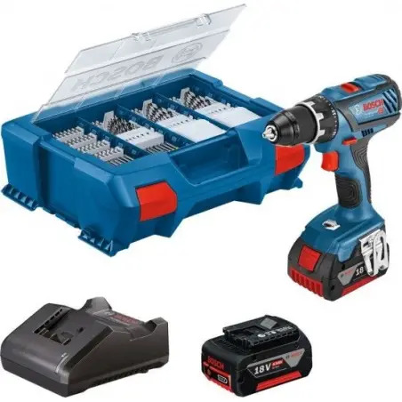 Berbequim GSR 18V-28 +2x4Ah+82 Acessórios+GAL 18V-20 06019E610C Bosch Bosch