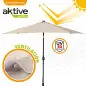 Guarda-Sol 300cm com Estrutura em Alumínio e Luzes Led 61058 Aktive Guarda-Sol 300cm com Estrutura em Alumínio e Luzes Led 61058 Aktive