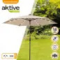 Guarda-Sol 300cm com Estrutura em Alumínio e Luzes Led 61058 Aktive Guarda-Sol 300cm com Estrutura em Alumínio e Luzes Led 61058 Aktive