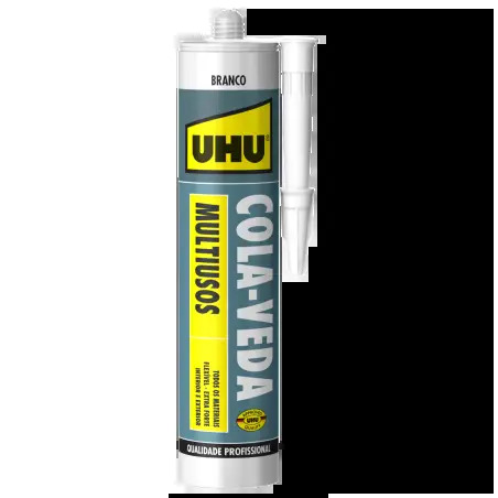 Silicone Branco Pro Cola e Veda Multiusos 465gr UHU UHU
