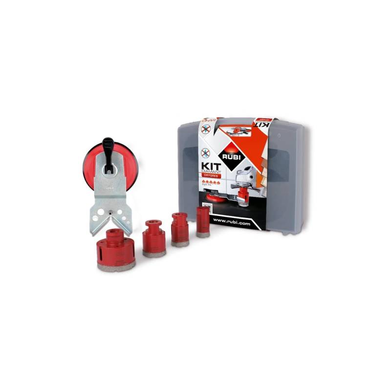 Kit 4 Brocas para Rebarbadora Corte Seco Drygres 50917 Rubi