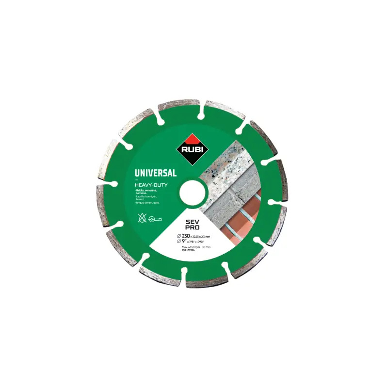 Disco Diamante Seco Obra Geral Segmentado SEV230 Rubi Disco Diamante Seco Obra Geral Segmentado SEV230 Rubi