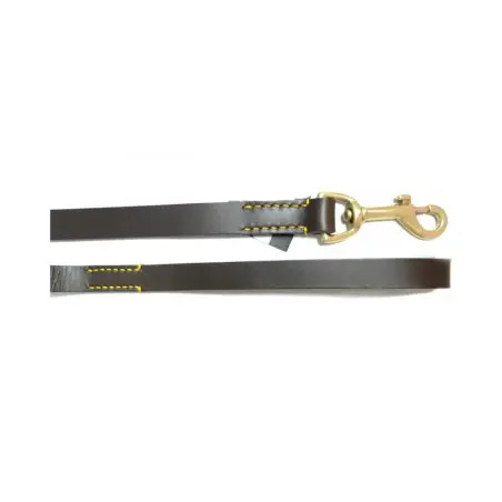 Trela de Couro Elite Castanho para Cão 15/100 D6140 Mei-Go