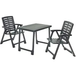 Conjunto de Mesa e 2 Cadeiras de Piquenique Camping Ipae Ipae