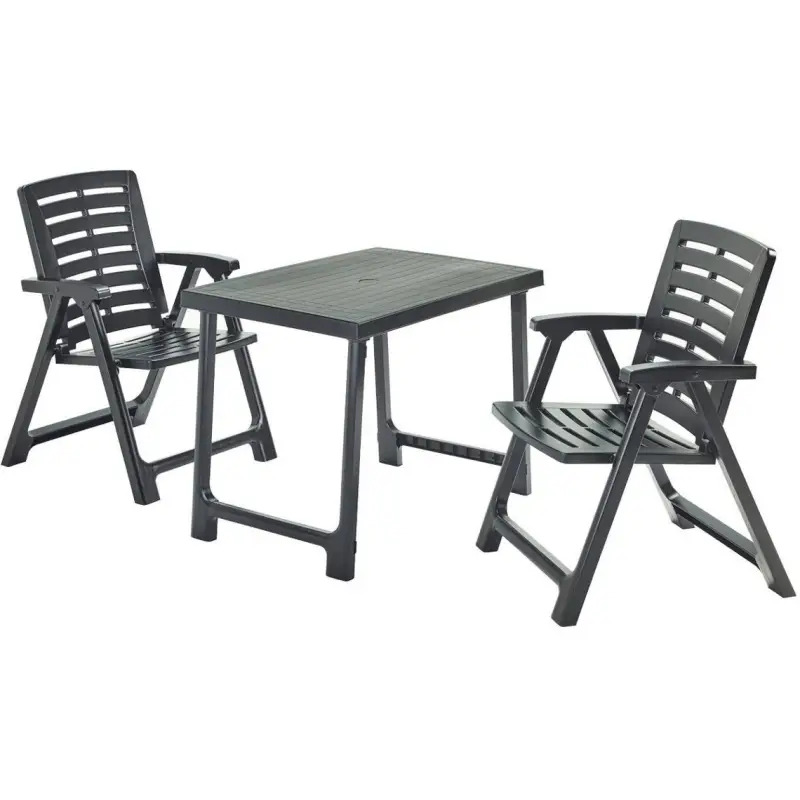 Conjunto de Mesa e 2 Cadeiras de Piquenique Camping Ipae