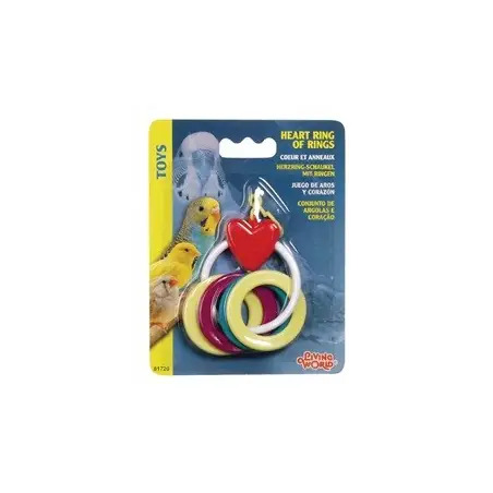Brinquedo com Argolas e Coração para Aves Living World Living World
