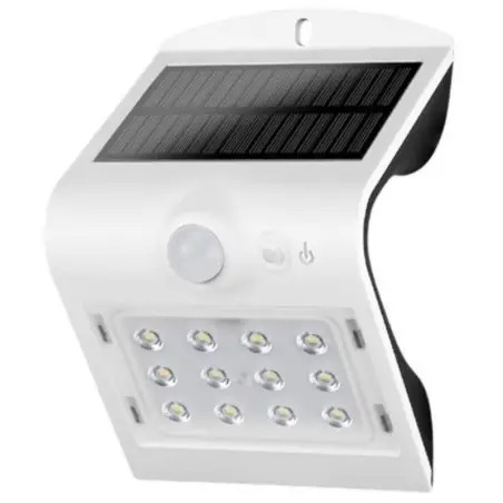 Luminária Solar LED com Detetor 1,5W Plus Branca Eleri9 Eleri9