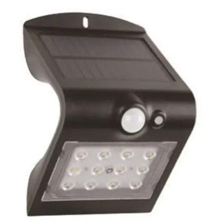 Luminária Solar LED com Detetor 1,5W Plus Preto Eleri9 Eleri9