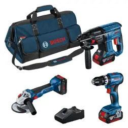Kit GBH 18V-21+GSB 18V-45+GWS 18V-10+2x5Ah+1x5,5Ah+GAL 0615990N29 Bosch Bosch