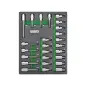 Jogo de 25 Chaves de Caixa Bits 1/2" em Tabuleiro GEB2501 Toptul