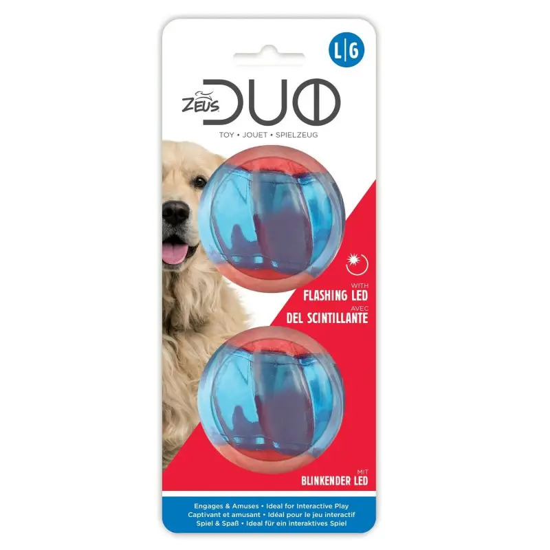 Brinquedo Duas Bolas com LED para Cão Zeus Brinquedo Duas Bolas com LED para Cão Zeus