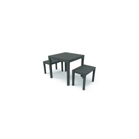Conjunto Mesa e Cadeira Camping Antracite Ipae Valpec