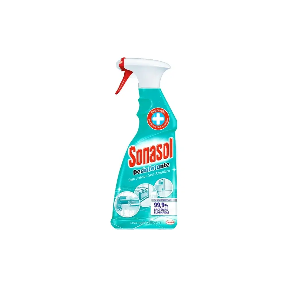Spray Desinfetante Multiusos sem Lixívia e sem Amoníaco 500ml Sonasol