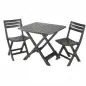 Conjunto Mesa e 2 Cadeiras de Campismo Verdes 04666 Ipae