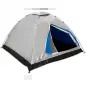 Tenda de Campismo em Poliéster para 4 Pessoas 205x205x130cm Cinza 52687 Aktive Tenda de Campismo em Poliéster para 4 Pessoas 205x205x130cm Cinza 52687 Aktive