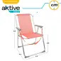 Cadeira de Praia Dobrável Coral 53x45x76cm 62626 Aktive Cadeira de Praia Dobrável Coral 53x45x76cm 62626 Aktive