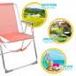 Cadeira de Praia Dobrável Coral 53x45x76cm 62626 Aktive Cadeira de Praia Dobrável Coral 53x45x76cm 62626 Aktive