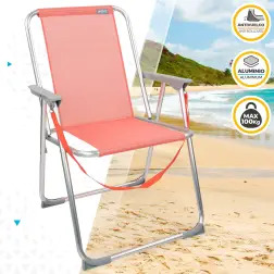 Cadeira de Praia Dobrável Coral 53x45x76cm 62626 Aktive Aktive