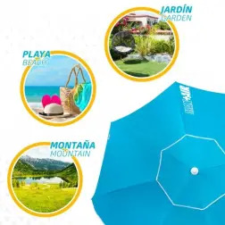 Guarda-Sol 200cm com Tubo de Alumínio 28/32cm com Proteção UV50 62215 Aktive Aktive