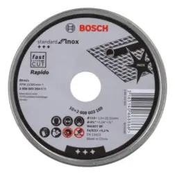 Disco de Corte Standard Inox 115x1mm Pack 10un 2608603254 Bosch Bosch