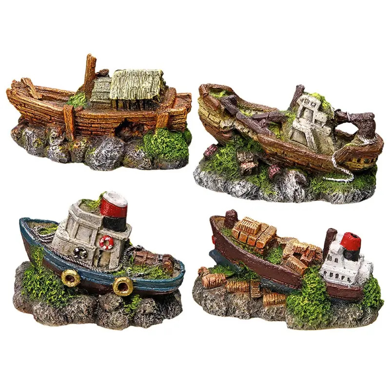 Decoraçao Aquario - Barco Pesca Peq. sortido 9/10 Vadigran Decoraçao Aquario - Barco Pesca Peq. sortido 9/10 Vadigran