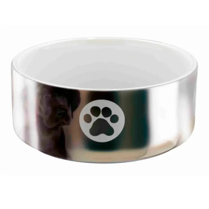 Gamela Em Ceramica C/ Motivos 0,3 Lt/ø12 Cm prata/br Trixie